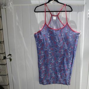 Nite Munki Anchors Delta Gamma Sorority Nautical Nightgown Several Sizes